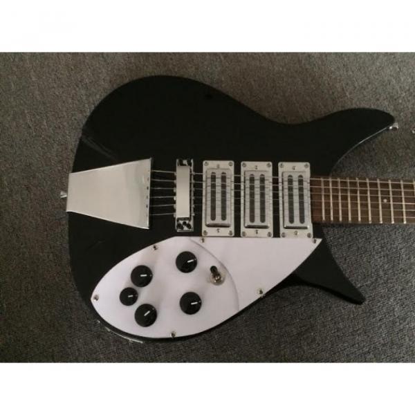 Custom Shop Rickenbacker 350 Jetglo Black Electric Guitar #4 image
