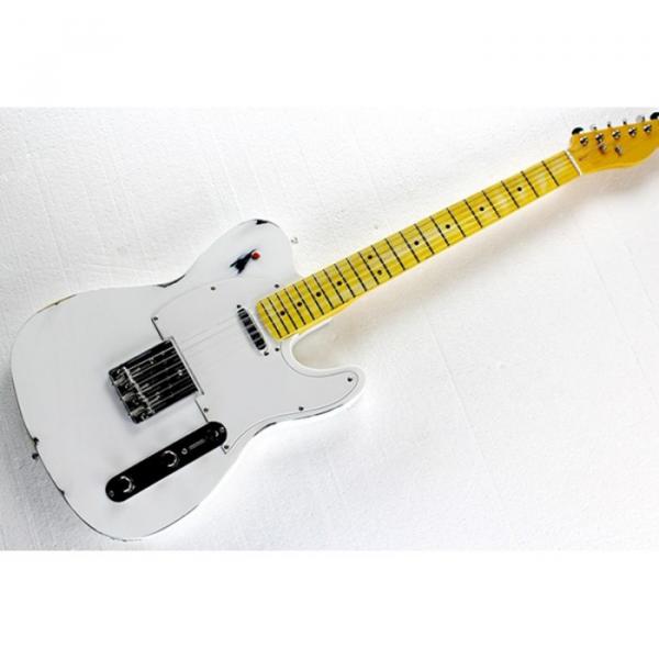 Custom Shop Relic White Vintage Old Aged Telecaster Electric Guitar #1 image