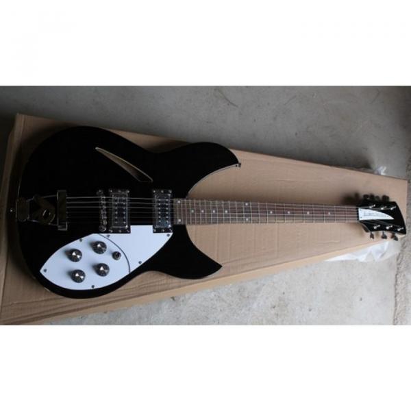 Custom Shop Rickenbacker 330 Black Electric Guitar #3 image