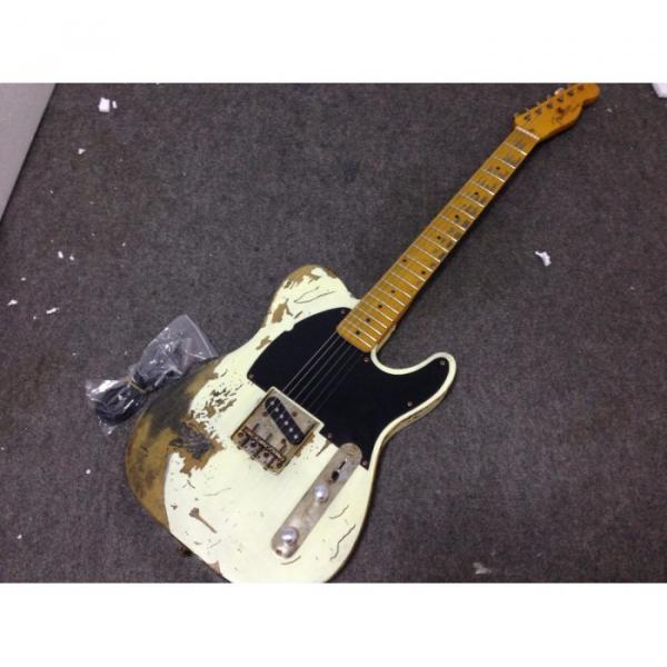 Custom Shop Relic White Old Aged Telecaster Electric Guitar #1 image