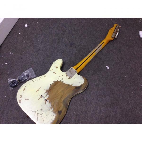 Custom Shop Relic White Old Aged Telecaster Electric Guitar #3 image