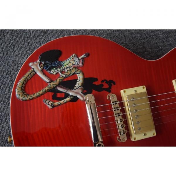 Custom Shop Red Maple Top Abalone Snakepit Slash Inlay Electric Guitar #4 image
