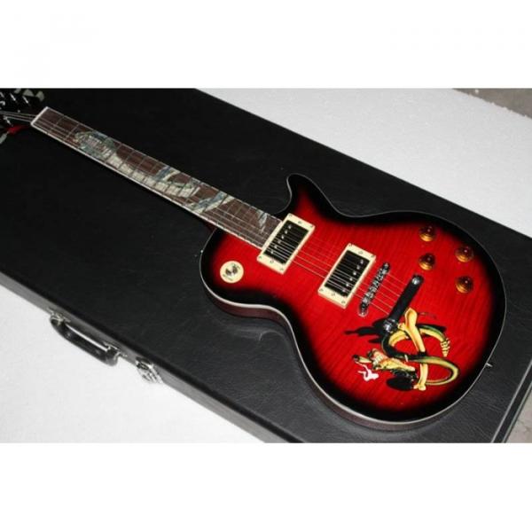 Custom Shop Red Wine Abalone Snakepit Slash  Inlay Fretboard Electric Guitar #1 image