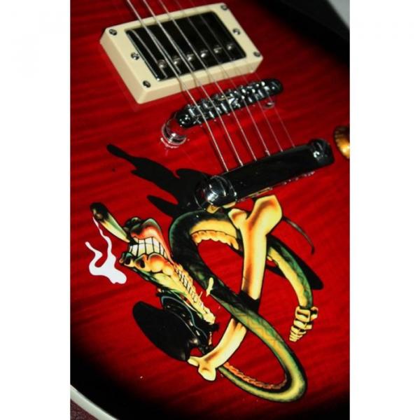 Custom Shop Red Wine Abalone Snakepit Slash  Inlay Fretboard Electric Guitar #3 image