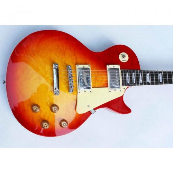 Custom Shop Quilted Maple Top Cherry Sunburst LP Electric Guitar #4 image