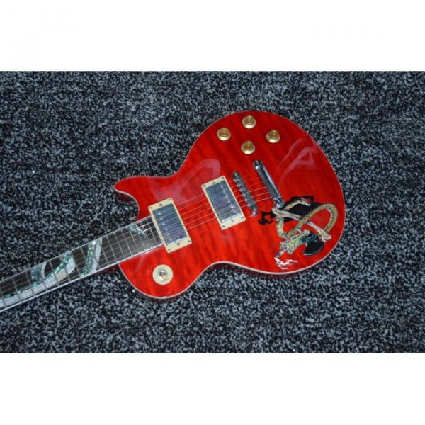 Custom Shop Red Abalone Snakepit Slash Inlay Fretboard Electric Guitar #1 image