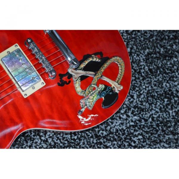 Custom Shop Red Abalone Snakepit Slash Inlay Fretboard Electric Guitar #5 image