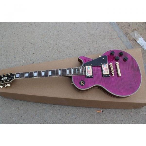 Custom Shop Purple Electric Guitar With Free Hardcase #4 image