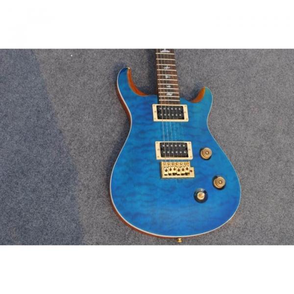 Custom Shop PRS Whale Blue Quilted Maple Top 22 Frets Electric Guitar #4 image