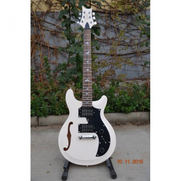 Custom Shop PRS S2 Mira Arctic White Semi Hollow Fhole Electric Guitar #4 image