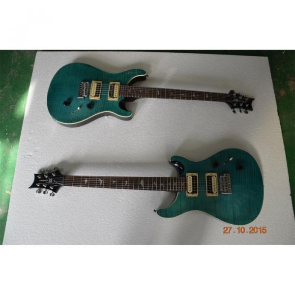 Custom Shop PRS Teal Flame Maple Top Electric Guitar #4 image