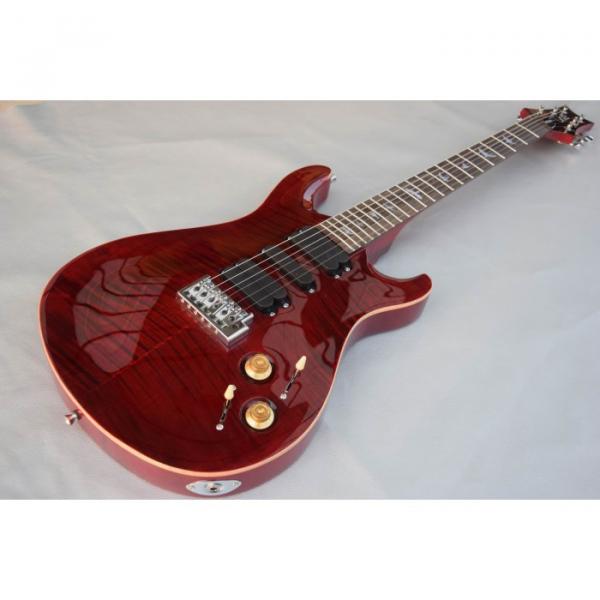 Custom Shop PRS Red Wine Maple Top 3 Pickups Electric Guitar #5 image
