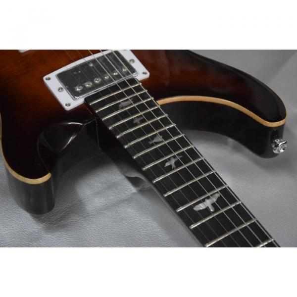 Custom Shop PRS SE Fhole Brown Flame Maple Top Electric Guitar #5 image
