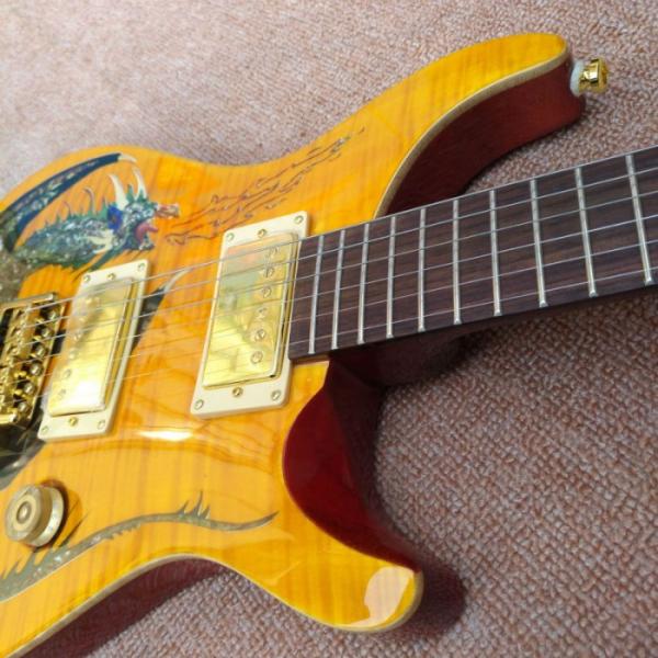 Custom Shop PRS Dragon Yellow Tiger Maple Top Electric Guitar #4 image