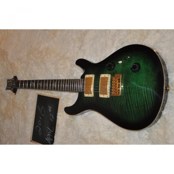 Custom Shop PRS Green Burst Flame Maple Top Electric Guitar #1 image