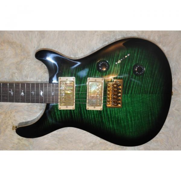 Custom Shop PRS Green Burst Flame Maple Top Electric Guitar #2 image
