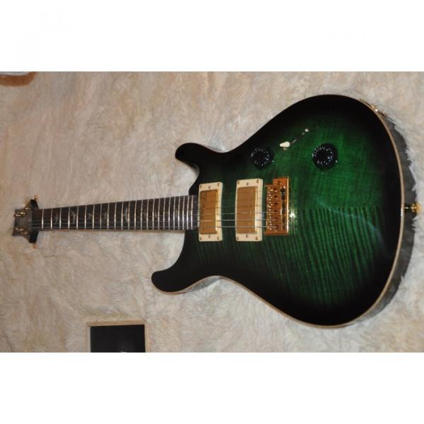 Custom Shop PRS Green Burst Flame Maple Top Electric Guitar #3 image