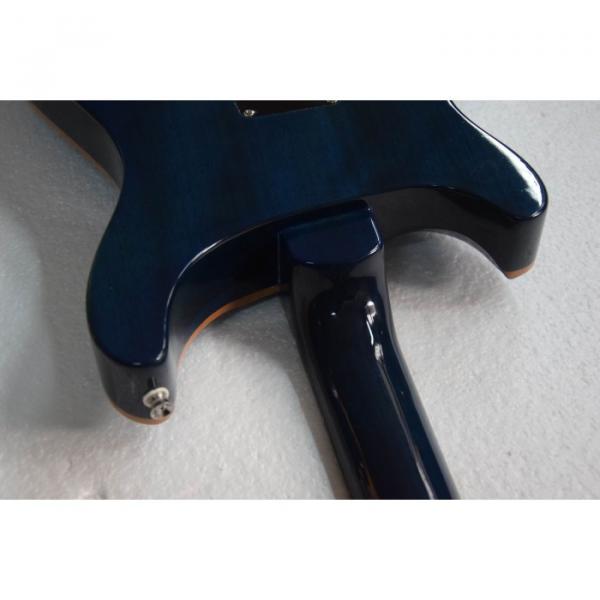 Custom Shop PRS Custom 24 Frets 10 Top Flame Whale Blue Electric Guitar #3 image