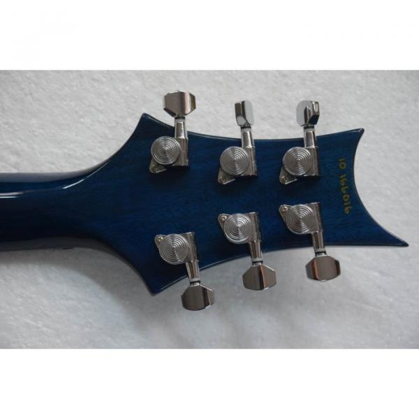 Custom Shop PRS Custom 24 Frets 10 Top Flame Whale Blue Electric Guitar #4 image