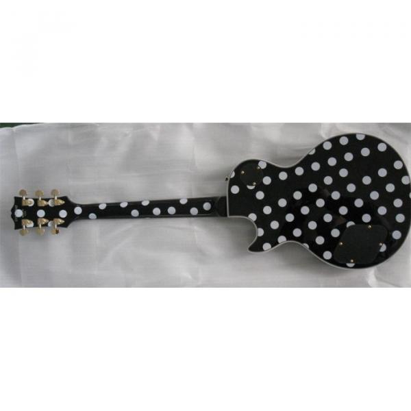 Custom Shop Polka Dots LP Black White Electric Guitar #4 image