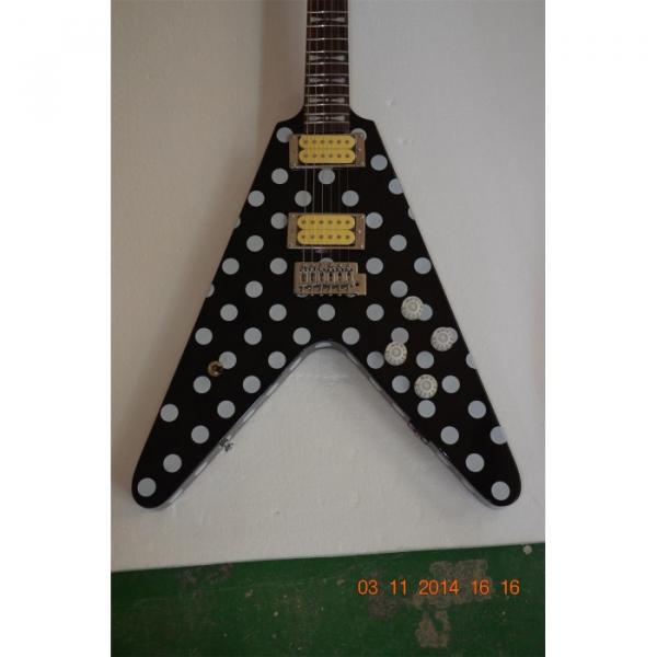 Custom Shop Polka Dots Flying V Electric Guitar GMW #1 image