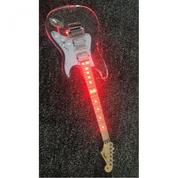 Custom Shop Plexiglass Red LED Acrylic Stratocaster Electric Guitar #5 image