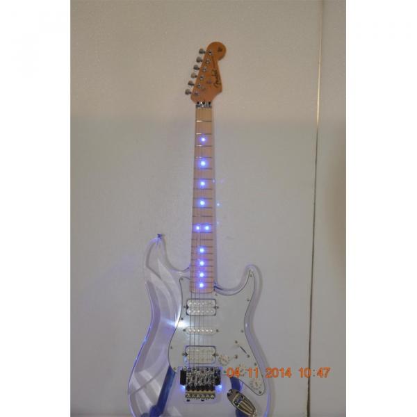 Custom Shop Plexiglass Blue Led Acrylic Stratocaster Electric Guitar #3 image