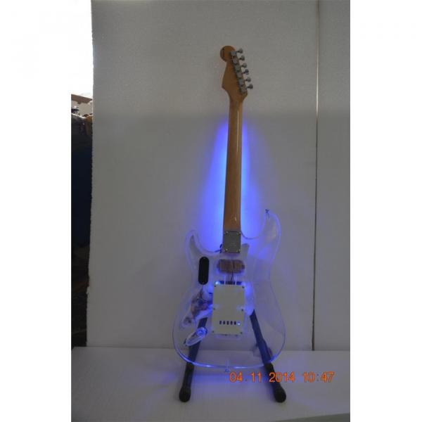 Custom Shop Plexiglass Blue Led Acrylic Stratocaster Electric Guitar #5 image