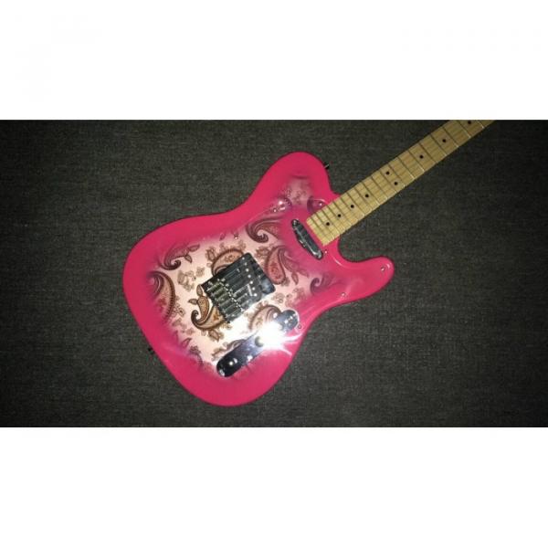 Custom Shop Pink 1969 Reissue Paisley Telecaster Electric Guitar Floral #1 image