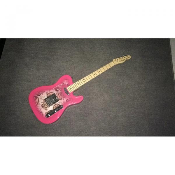 Custom Shop Pink 1969 Reissue Paisley Telecaster Electric Guitar Floral #2 image