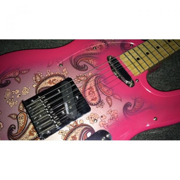 Custom Shop Pink 1969 Reissue Paisley Telecaster Electric Guitar Floral #4 image