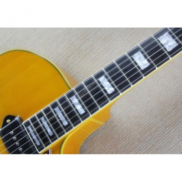Custom Shop P90 L5 Transparent Yellow Paint Electric Guitar Spring vibrato #2 image