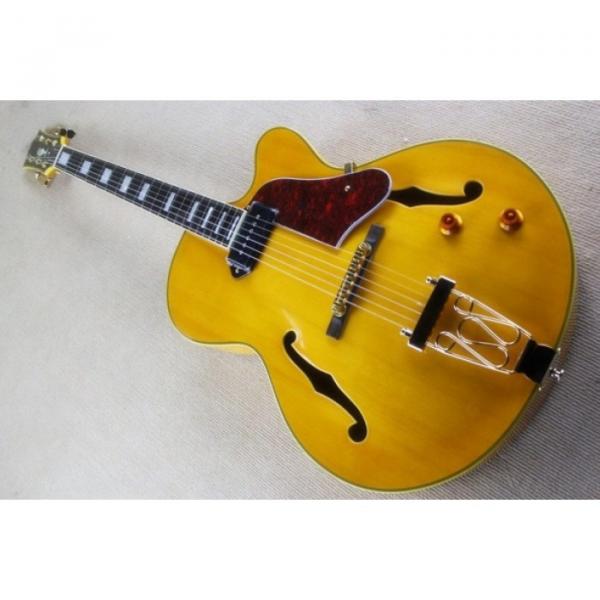 Custom Shop P90 L5 Transparent Yellow Paint Electric Guitar Spring vibrato #5 image