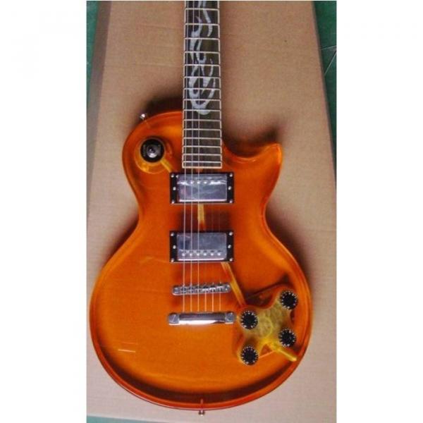 Custom Shop Orange Plexiglass Acrylic Electric Guitar #1 image