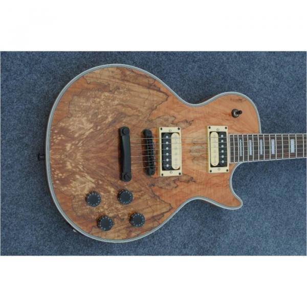 Custom Shop Natural Spalted Maple Dead Wood LP Electric Guitar #2 image