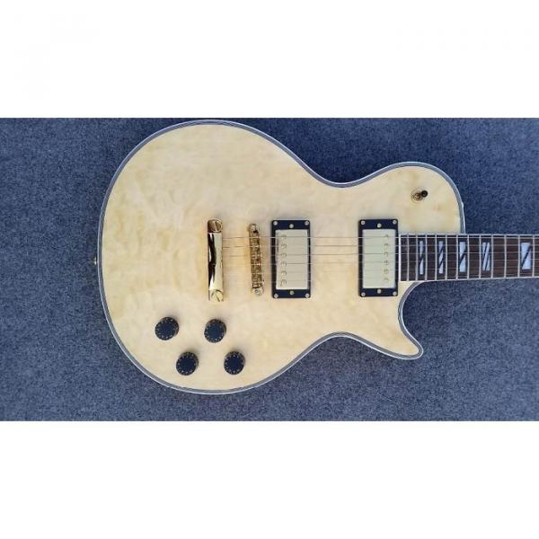 Custom Shop Natural Cream Quilted Maple Top Electric Guitar #1 image