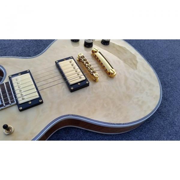 Custom Shop Natural Cream Quilted Maple Top Electric Guitar #2 image