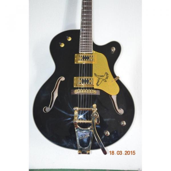 Custom Shop Nashville Falcon Black Electric Jazz Guitar #1 image