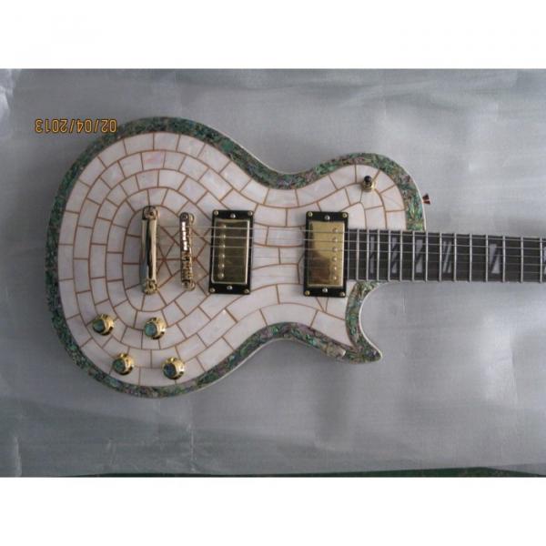 Custom Shop Mother of Pearl Abalone Top Japan Parts Electric Guitar MOP #1 image