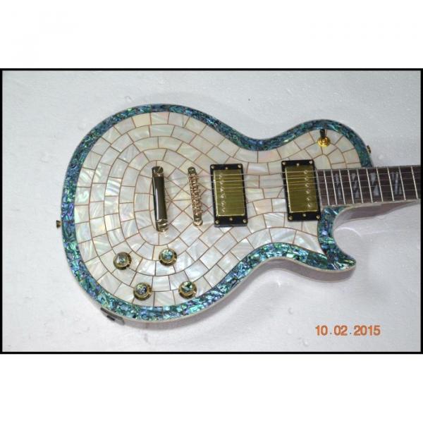Custom Shop Mother of Pearl Abalone Top 6 String Electric Guitar MOP #3 image