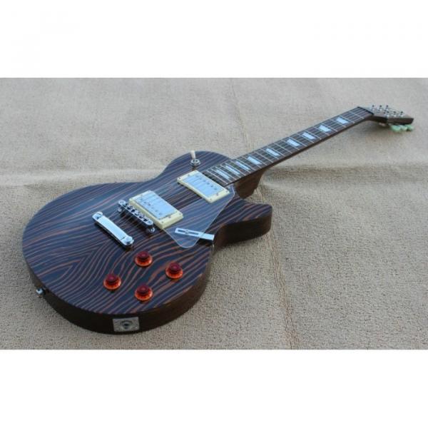Custom Shop LP Zebra Wood Electric Guitar #1 image