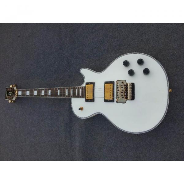Custom Shop LP White Floyd Vibrato Electric Guitar #1 image