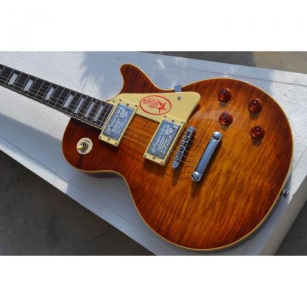 Custom Shop LP Tiger Maple Top Iced Tea Electric Guitar #3 image