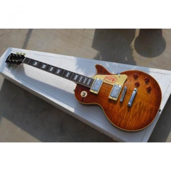 Custom Shop LP Tiger Maple Top Iced Tea Electric Guitar #4 image