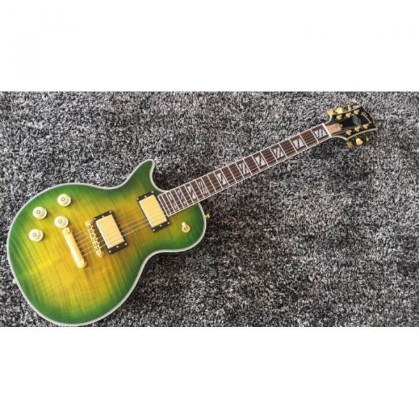 Custom Shop LP Supreme Yellow Green Burst Tiger Maple Top Electric Guitar #1 image