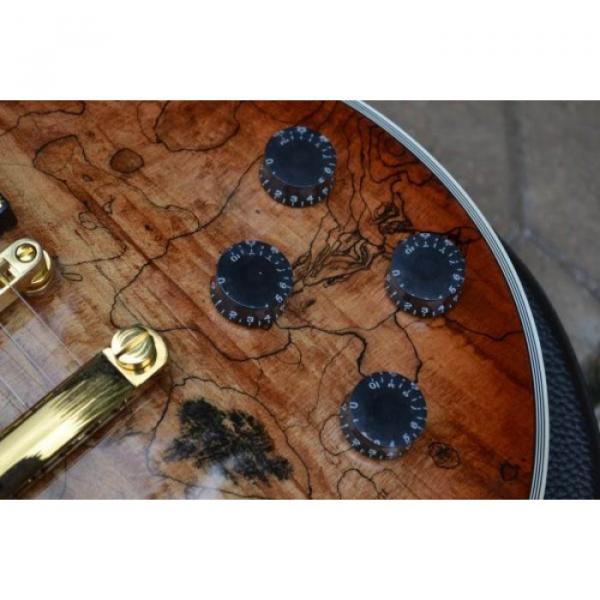 Custom Shop LP Spalted Maple Satin Dead Wood Electric Guitar #5 image