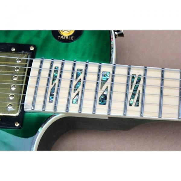 Custom Shop LP Quilted Maple Top Green Abalone Inlays Electric Guitar #2 image