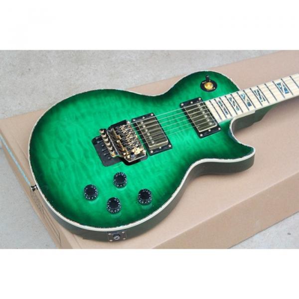 Custom Shop LP Quilted Maple Top Green Abalone Inlays Electric Guitar #3 image