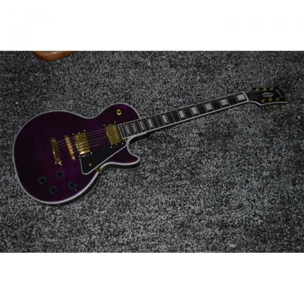 Custom Shop LP Purple 6 String Electric Guitar #1 image