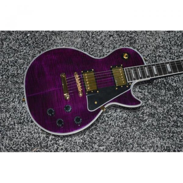 Custom Shop LP Purple 6 String Electric Guitar #2 image